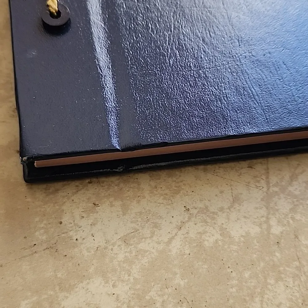 1960's NWOT Large Hardcover Scrapbook with Gold Cord Tie Binding
